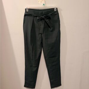 Revamped Forest Green Tie-Waist Trousers